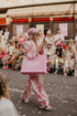 LUX silver pants "GEISHA" - white with pink